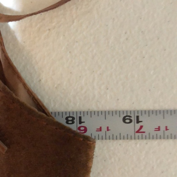 Vintage 70s Vibe Sarah Morgan Suede Fringe Vest Size Medium - Picture 8 of 9